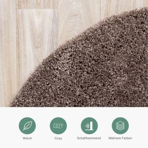 Teppich Hochflor R Lofty Taupe - 100 x 100 cm