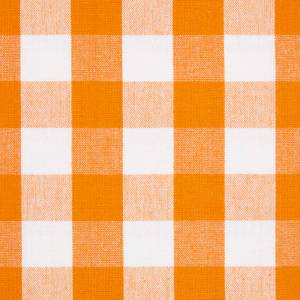 Karierter Ösenvorhang im 2er Pack Orange - 137 x 182 x 182 cm