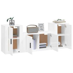 TV-Schrank 3er Set D745 Hochglanz Weiß