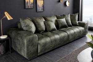 Sofa ELEGANCIA Grün - Textil - 285 x 90 x 105 cm