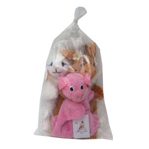 Handpuppen Set Schaf Kuh Schwein 3 tlg. Textil - 34 x 19 x 9 cm