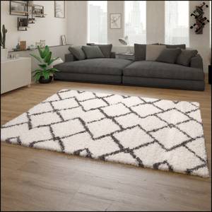 Hochflor-Teppich Maghreb 76 Weiß - Textil - 200 x 200 cm