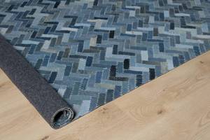 Handgefertigter Teppich Wellenreiter Blau - Textil - 160 x 230 x 1 cm