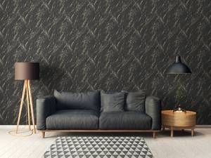 Casual Living - Tapete Marmoroptik Schwarz - Gold - Kunststoff - Textil - 53 x 1050 x 1 cm