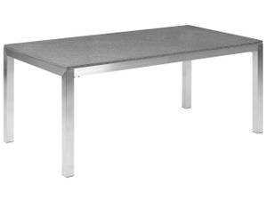 Esszimmertisch GROSSETO Dunkelgrau - Grau - Silber - 90 x 76 x 180 cm