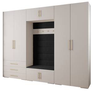 Garderobe Inova 3 Z14 Schwarz - Gold - Weiß - Gold