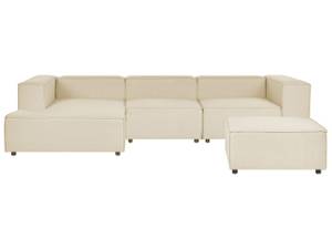 Modulsofa APRICA 2-tlg Beige - Schwarz - Breite: 326 cm - Armlehne davorstehend links - Ecke davorstehend rechts