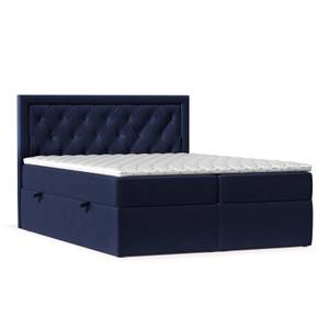 Boxspringbett Maestro Blau - Breite: 140 cm