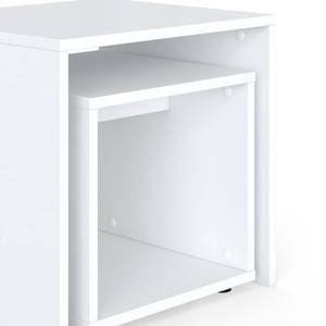 Beistelltisch Weiß 2er Set Weiß - Holzwerkstoff - 45 x 48 x 29 cm