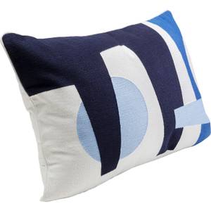 Coussin Forma II Bleu - Textile - 60 x 40 x 14 cm