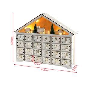 Adventskalender Aristea Naturfaser - 9 x 34 x 42 cm