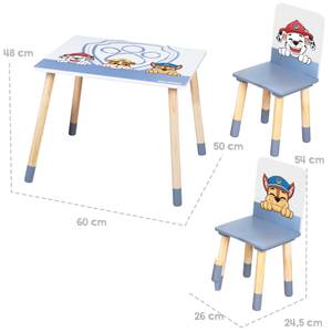 Kindersitzgruppe Paw Patrol Blau - Holzwerkstoff - 60 x 54 x 50 cm