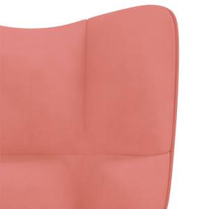 chaise à bascule avec tabouret 3011660-2 Rose foncé