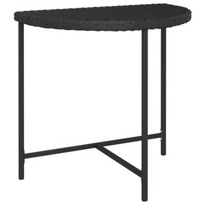 Table de jardin Noir - Métal - Rotin - 80 x 75 x 80 cm