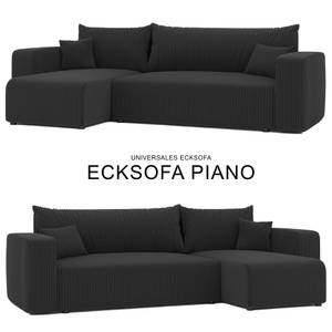 Ecksofa Piano Schwarz