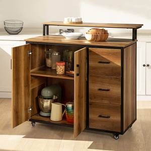 Kücheninsel KNL02-PF Braun - Holzwerkstoff - 106 x 14 x 58 cm