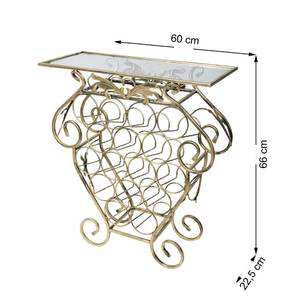 Weinregal 10-1229-cz-z Gold - Metall - 60 x 66 x 23 cm