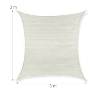 Voile d'ombrage carré PE-HD blanc 300 x 300 cm