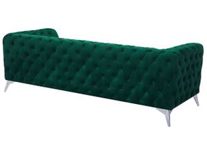 3-Sitzer Sofa SOTRA Smaragdgrün - Grün - Silber