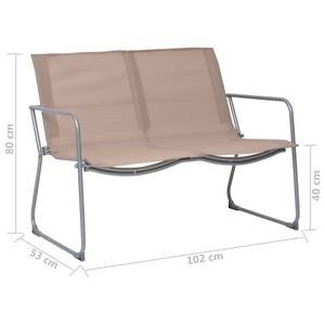 Gartenset Grau - Metall - 45 x 38 x 90 cm