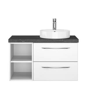 Bad Waschtisch mit Keramikbecken in weiß Weiß - Holzwerkstoff - 88 x 62 x 45 cm
