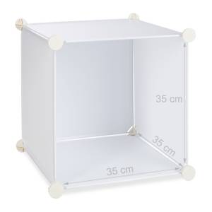 Étagère cube penderie armoire 14 casiers Blanc