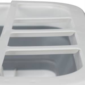 Égouttoir à vaisselle pliable Gris - Blanc - Matière plastique - 37 x 13 x 32 cm