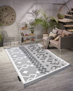 Tapis Maroc P659 Aztèque Ethnique Gris 120 x 170 cm