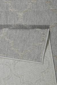 Outdoorteppich Gleamy Grau - Silber / Grau - Silbergrau - 80 x 150 cm