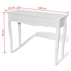 Schminktisch 241144 Weiß - Holzwerkstoff - Holzart/Dekor - 35 x 78 x 100 cm