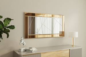 Wandspiegel OS Braun - Silber - Glas - 120 x 60 x 2 cm