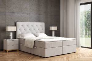 Boxspringbett ROMI Ecru - Breite: 180 cm - H4