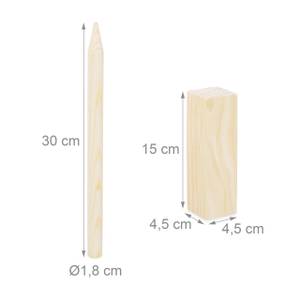 Kubb Wikingerspiel Braun - Rot - Holzwerkstoff - 5 x 5 x 30 cm