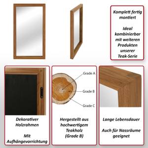 Teak-Wandspiegel M75 Braun - Glas - Holzart/Dekor - Holz teilmassiv - 40 x 71 x 4 cm