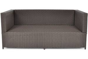 Gartensofa MALAGA 2 Braun - Rattan - 145 x 62 x 75 cm