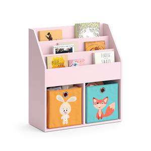 Bücherregalset Luigi Hase/Nilpferd Pink - Holzwerkstoff - 72 x 79 x 31 cm