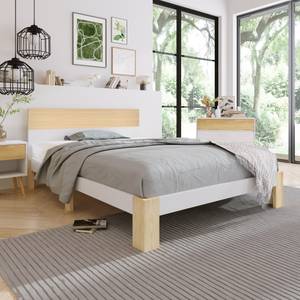 Schlafzimmer-Set WoodyNaturⅠ(3er Set) Beige - Holzwerkstoff - Kunststoff - Massivholz - 95 x 80 x 205 cm