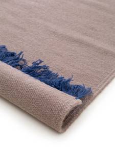 Tapis de couloir en laine Gitta Bleu - Mauve - Fibres naturelles - 70 x 1 x 200 cm