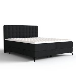 Boxspringbett Annakie Schwarz - Breite: 140 cm