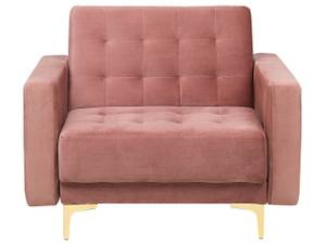 Fauteuil ABERDEEN Doré - Rose foncé