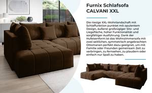 Ecksofa Calvani XXL Monolith 15 Braun