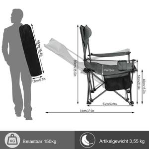 Campingstuhl Ivy（2er set） Grau