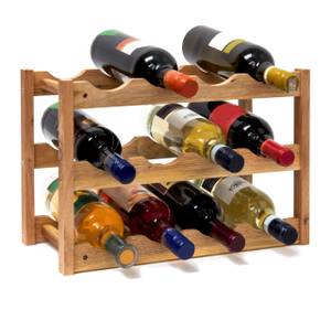 Weinregal klein Walnuss Braun - Holzwerkstoff - 21 x 28 x 42 cm