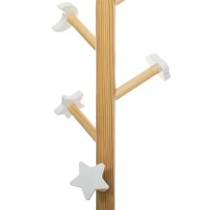 Garderobenständer für Kinderzimmer, MDF Weiß - Holzwerkstoff - 35 x 136 x 35 cm
