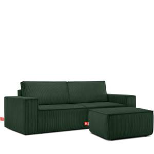 NAPI Sofa 3 Sitzer Dunkelgrün - Breite: 244 cm