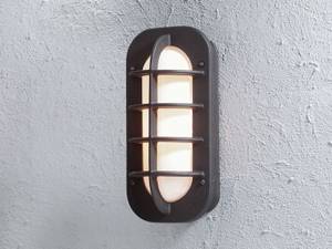 LED Außenwandleuchte Schwarz, Höhe 36cm Schwarz - Metall - Kunststoff - 19 x 36 x 10 cm