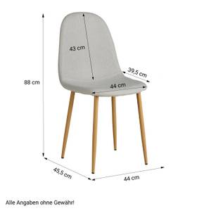 Esszimmerstuhl 4er Set 2337 Grau - 4er Set