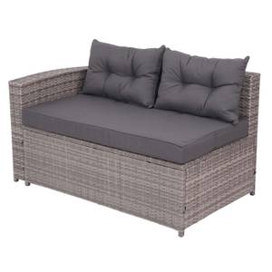 Poly-Rattan Garnitur J34 (4-teilig) Grau - Metall - Kunststoff - Polyrattan - 238 x 68 x 70 cm