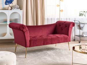 Chaise longue NANTILLY Doré - Rouge