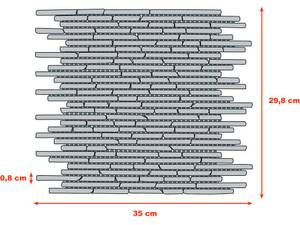 Mosaikfliese MOYALI 11er-Set (1 m²) Anthrazit